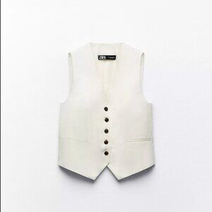 ZARA Tailored Linen Waistcoat